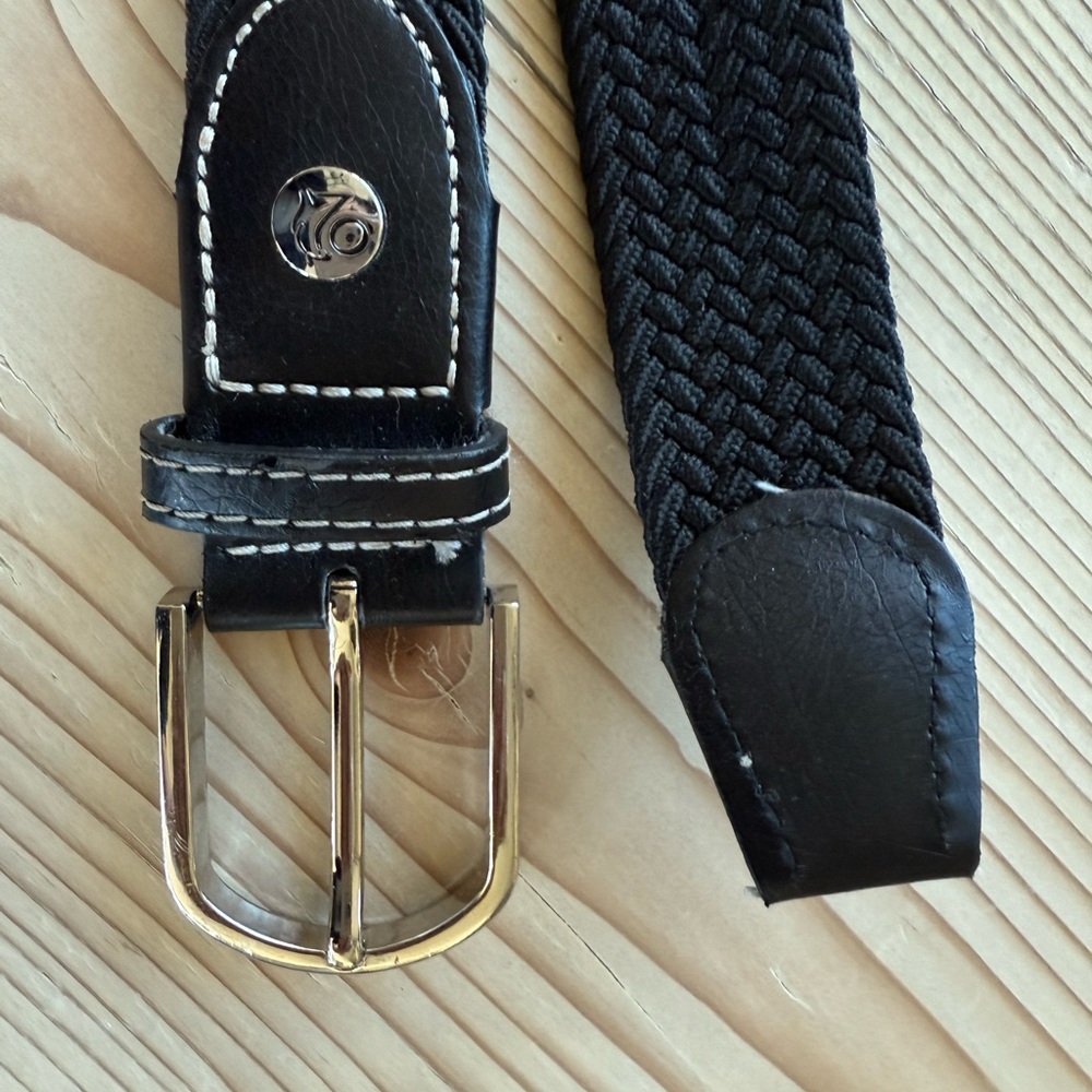 Ovation black braided kids small riding belt